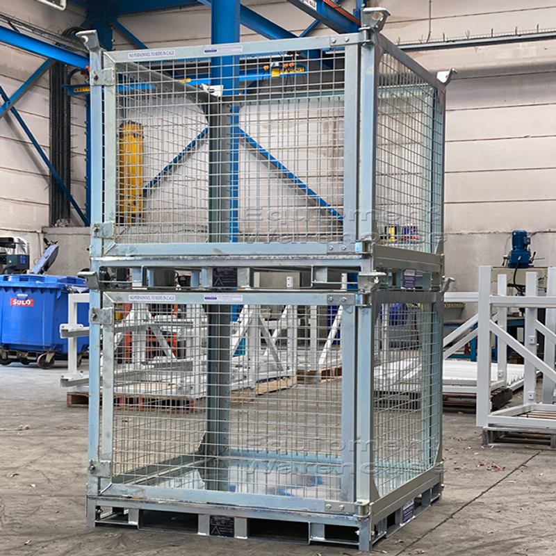 Crane Pallet Cage 1000kg Assembled | Crane Cages | Crane Man Cages ...